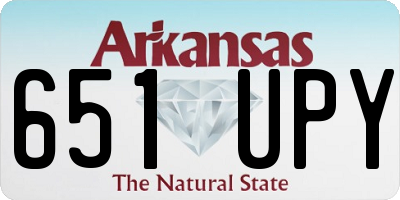 AR license plate 651UPY