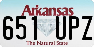 AR license plate 651UPZ