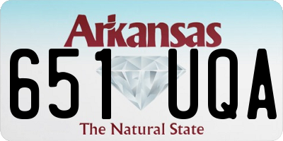 AR license plate 651UQA