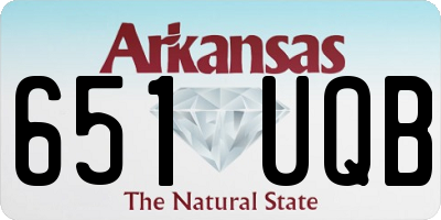 AR license plate 651UQB