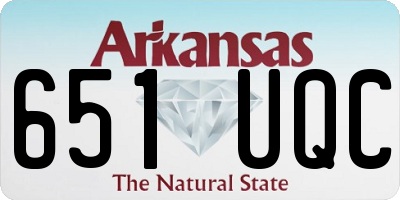 AR license plate 651UQC