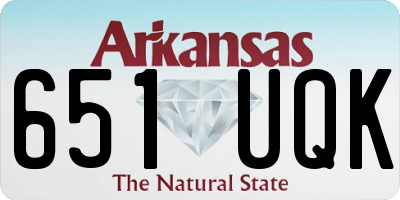 AR license plate 651UQK