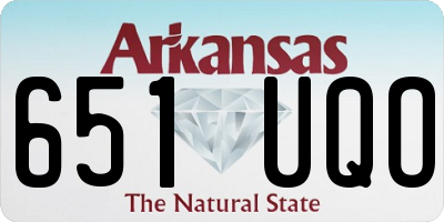 AR license plate 651UQO