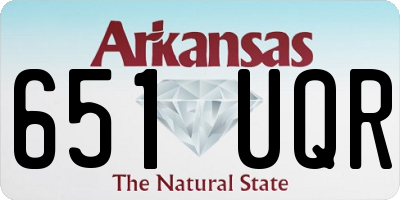 AR license plate 651UQR