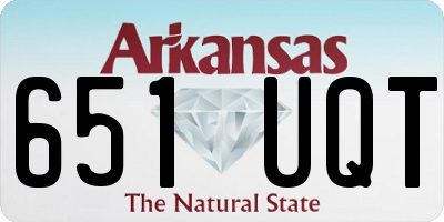 AR license plate 651UQT