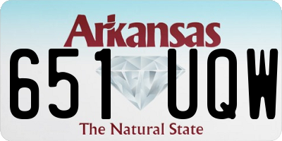 AR license plate 651UQW