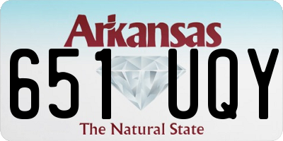AR license plate 651UQY