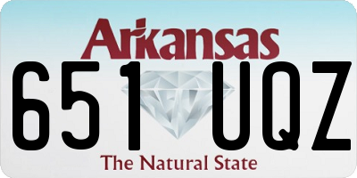 AR license plate 651UQZ