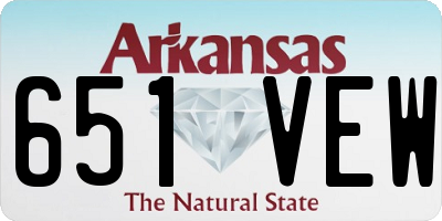 AR license plate 651VEW