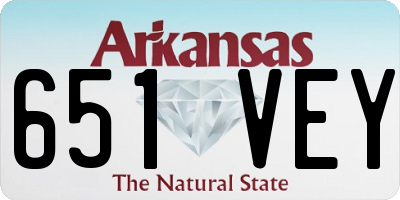 AR license plate 651VEY