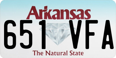 AR license plate 651VFA