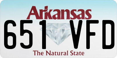 AR license plate 651VFD