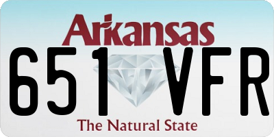 AR license plate 651VFR