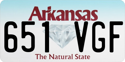 AR license plate 651VGF