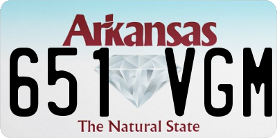 AR license plate 651VGM