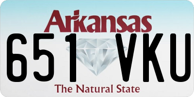 AR license plate 651VKU