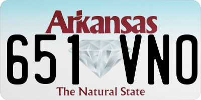 AR license plate 651VNO