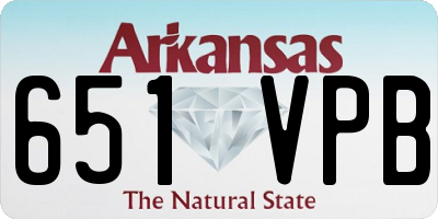AR license plate 651VPB