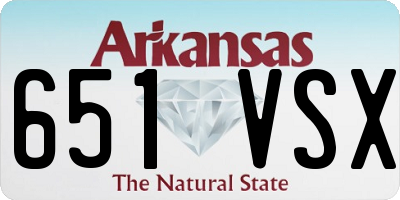 AR license plate 651VSX