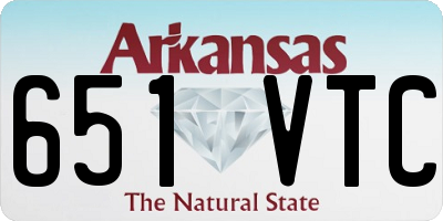 AR license plate 651VTC