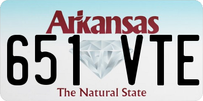 AR license plate 651VTE