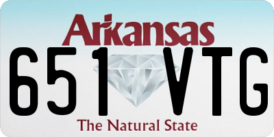 AR license plate 651VTG