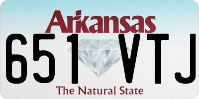 AR license plate 651VTJ