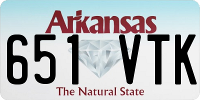 AR license plate 651VTK