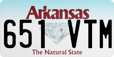 AR license plate 651VTM