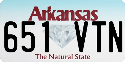 AR license plate 651VTN