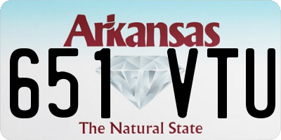 AR license plate 651VTU