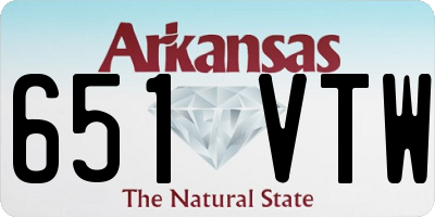 AR license plate 651VTW