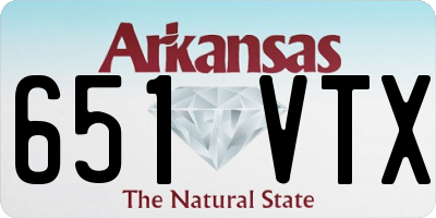 AR license plate 651VTX