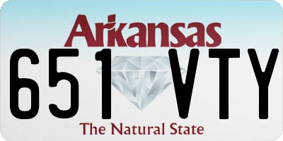 AR license plate 651VTY