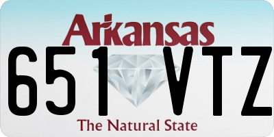 AR license plate 651VTZ