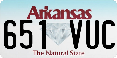 AR license plate 651VUC