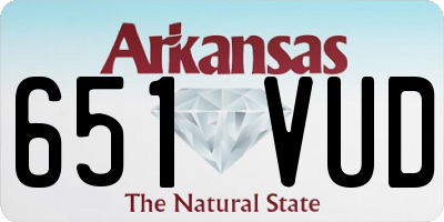 AR license plate 651VUD