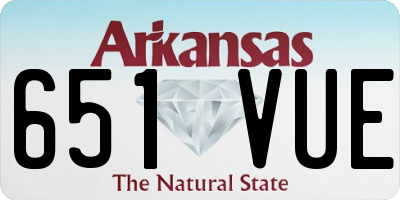 AR license plate 651VUE