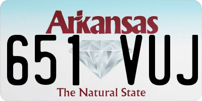 AR license plate 651VUJ