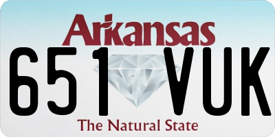 AR license plate 651VUK