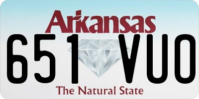 AR license plate 651VUO