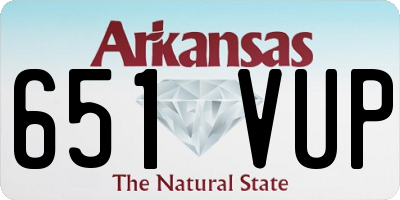 AR license plate 651VUP
