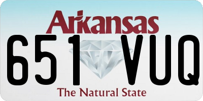 AR license plate 651VUQ
