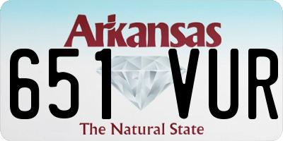 AR license plate 651VUR