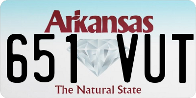 AR license plate 651VUT