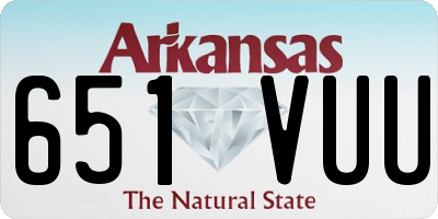 AR license plate 651VUU