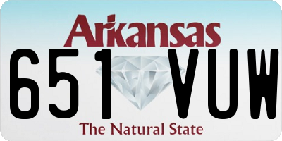 AR license plate 651VUW