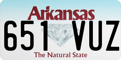 AR license plate 651VUZ