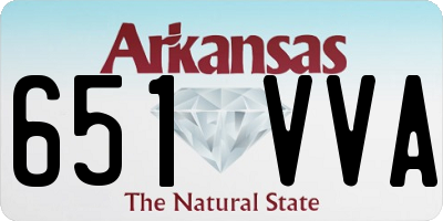 AR license plate 651VVA