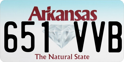 AR license plate 651VVB
